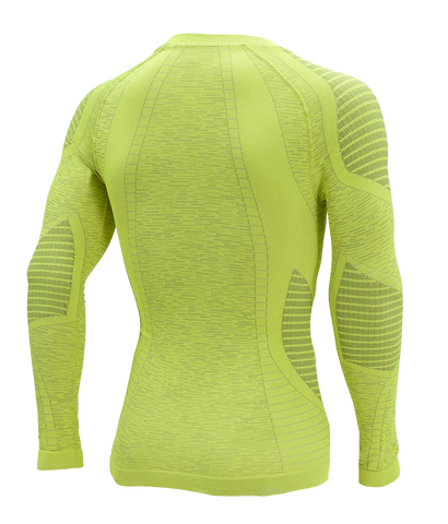 Men's Long Sleeve Shirt ERGOCYCLE - Yellow Fluo/Silver - Hover