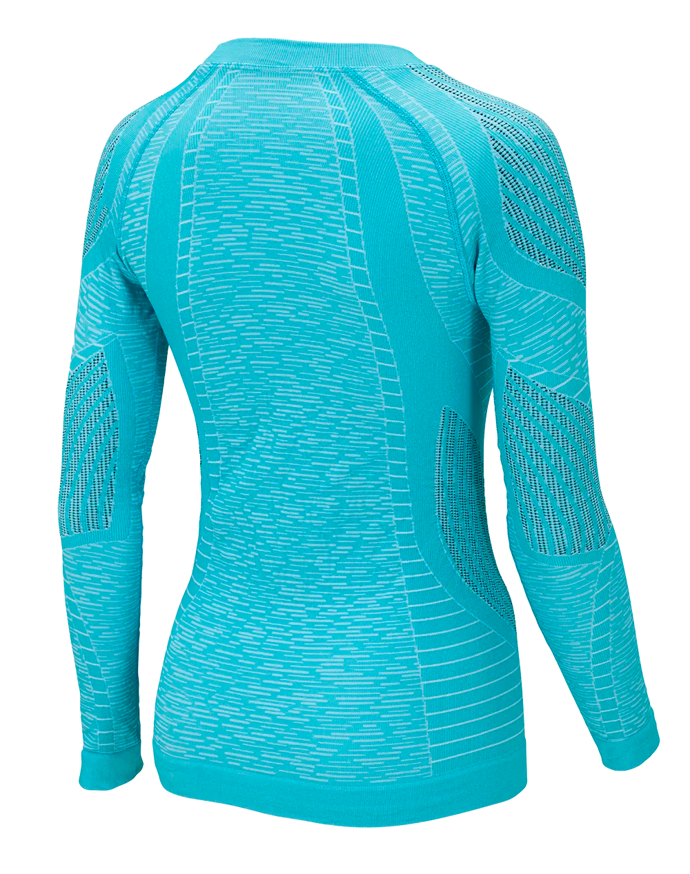 Women's Long Sleeve Shirt ERGOCYCLE - Turquoise/White