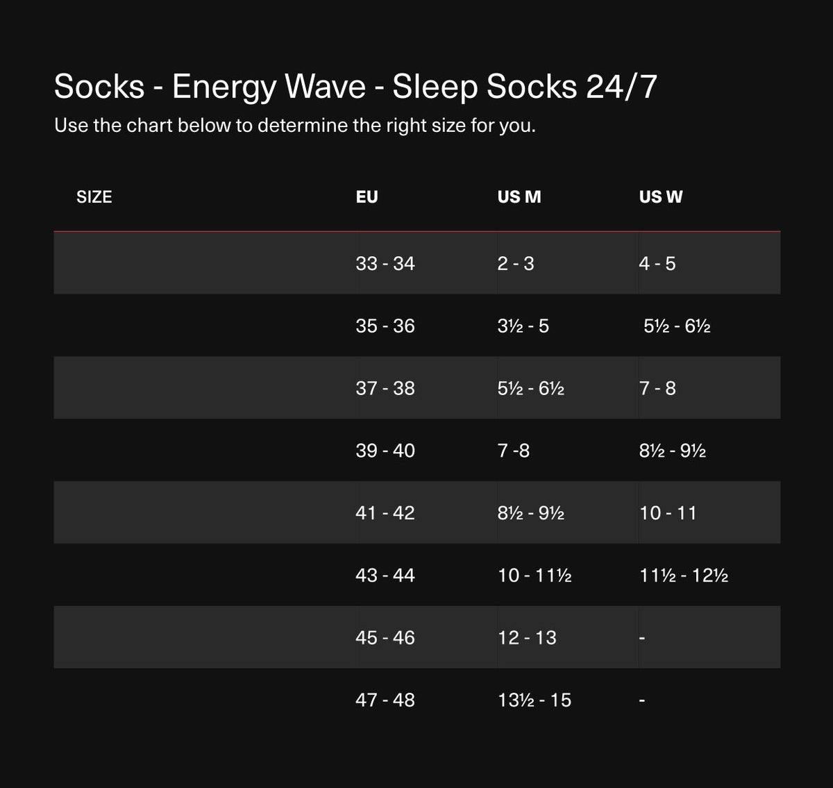 Size Chart 1