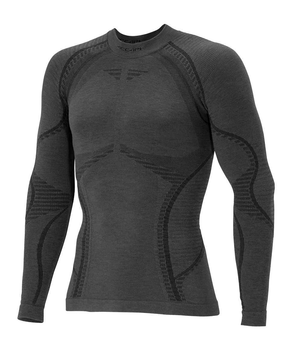 Maglia Maniche Lunghe Uomo ERGOWOOL - Iron/Black