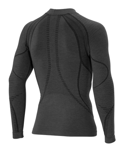 Men's Long Sleeve Shirt ERGOWOOL - Iron/Black - Hover