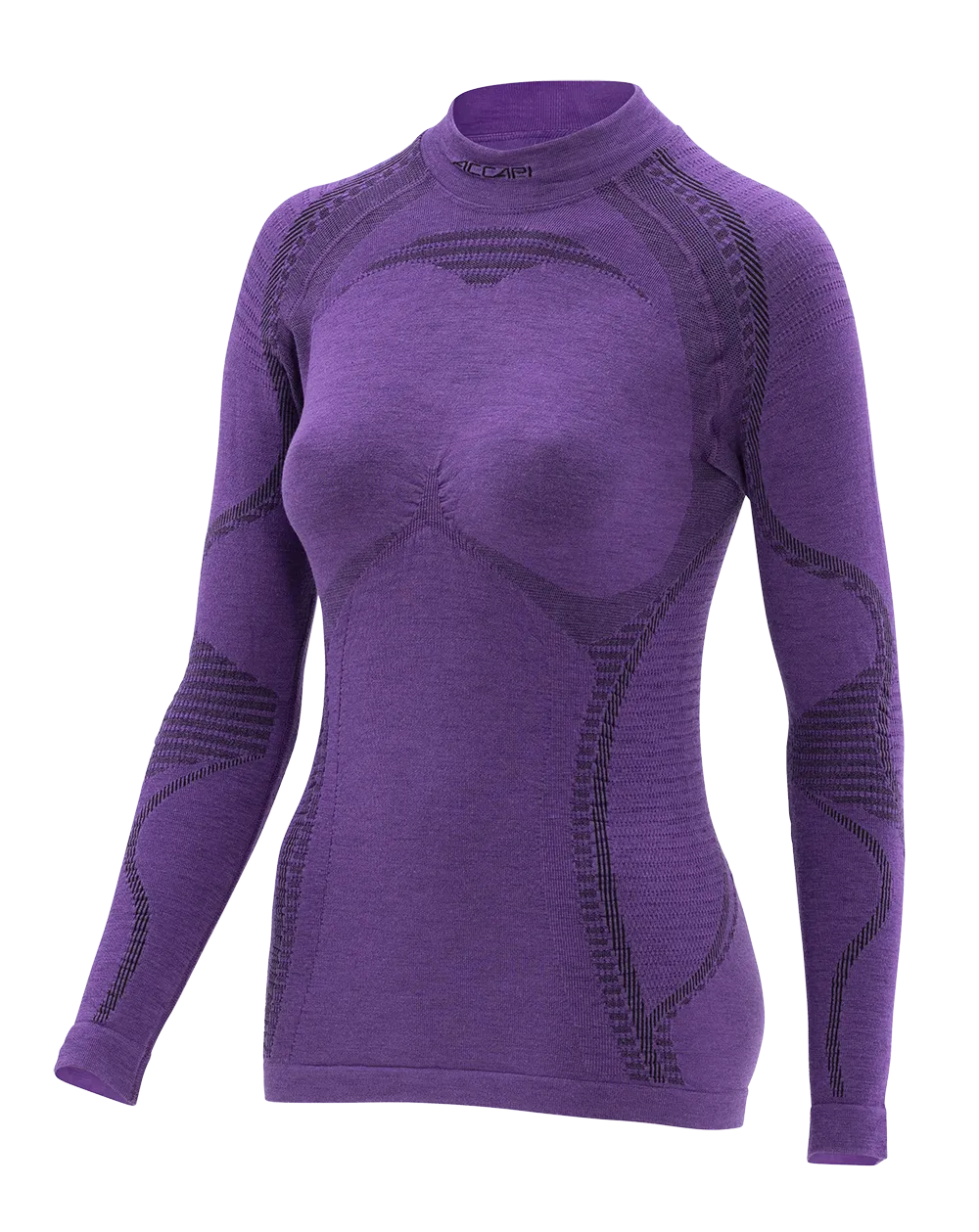 Damen Langarmshirt ERGOWOOL - Purple/Black