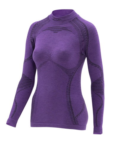 Women's Long Sleeve Shirt ERGOWOOL - Lent/Black