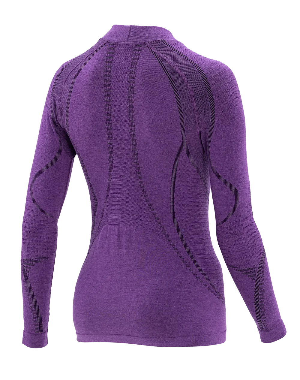 Damen Langarmshirt ERGOWOOL - Purple/Black
