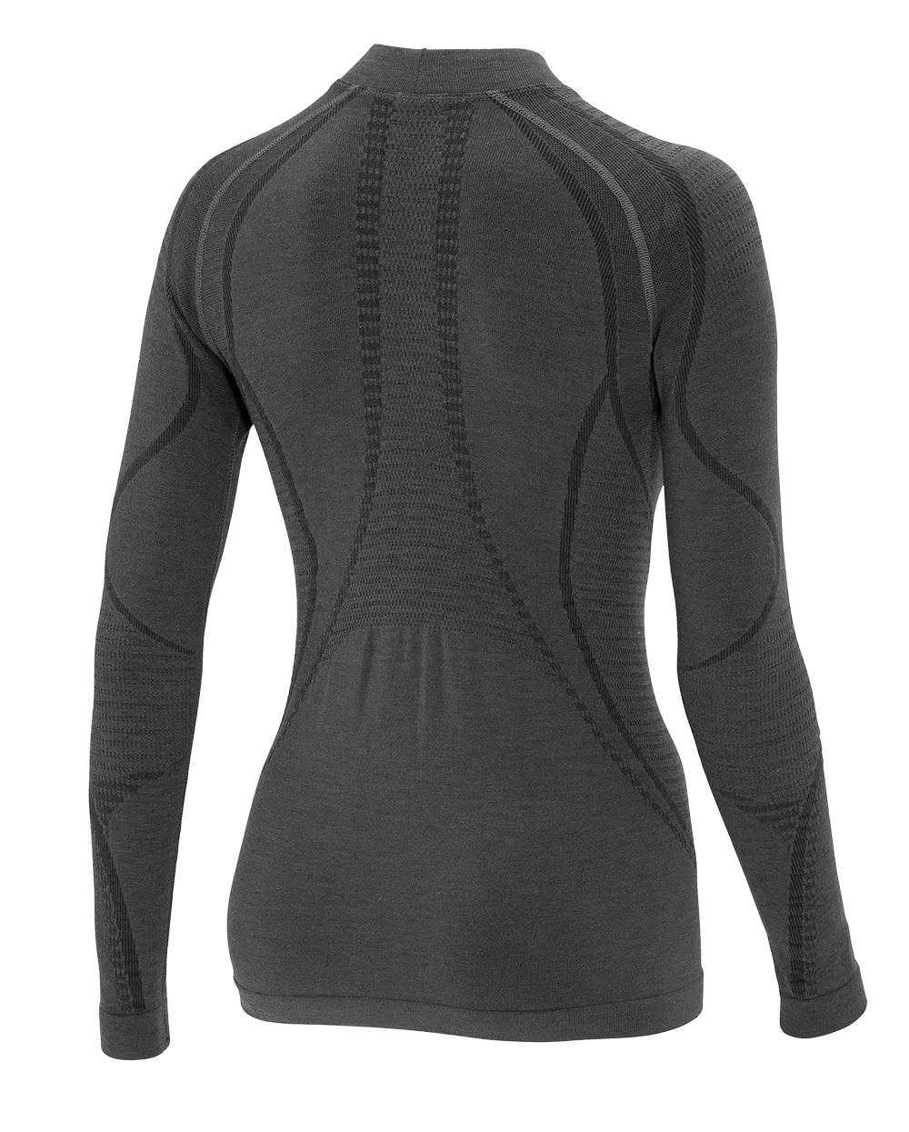 Women's Long Sleeve Shirt ERGOWOOL - Iron/Black