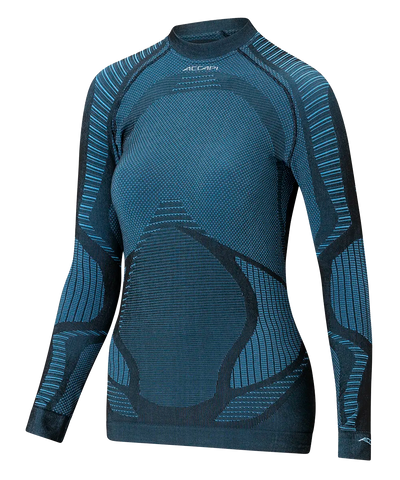 Women's Long Sleeve Shirt XPERIENCE - Black/Turquoise